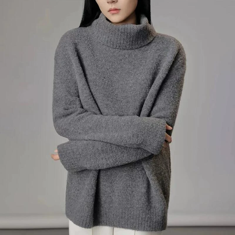 【商场同款】秋冬新款打底衫百搭高领热力感纯色时尚毛衣5399740