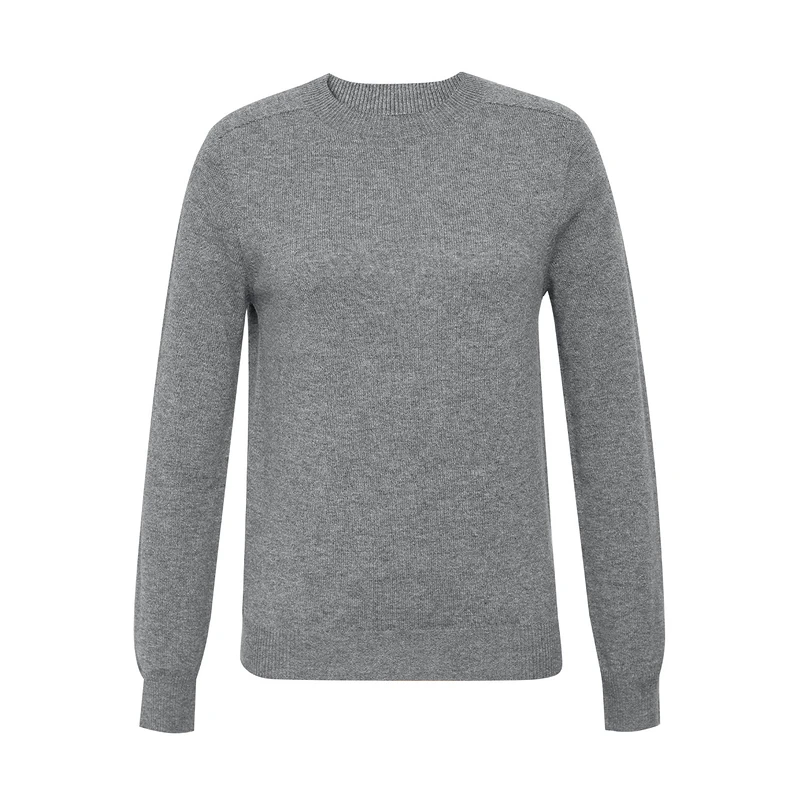 【商场同款】秋冬百搭显瘦纯色圆领简约套头长袖针织衫5399313