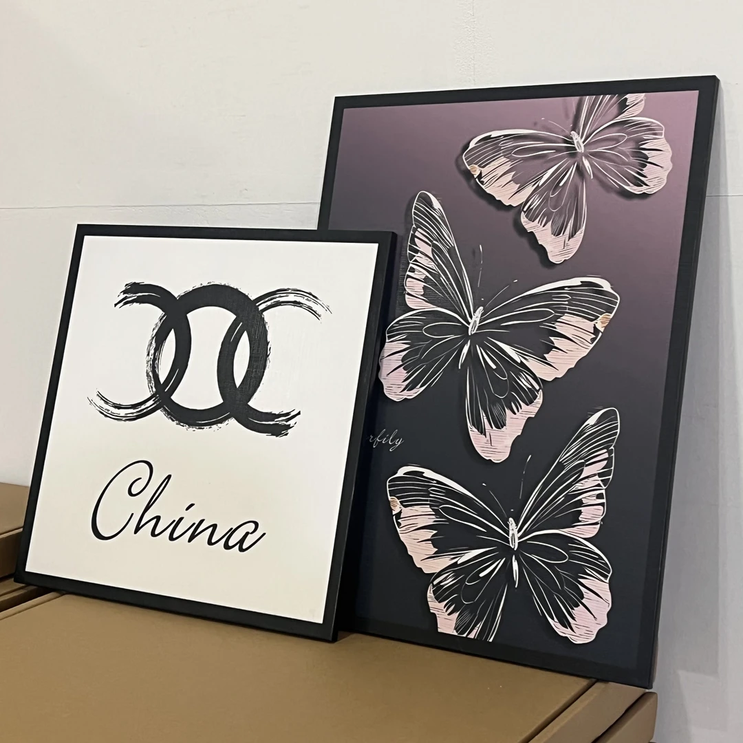 北欧ins风梦幻蝴蝶简约装饰画网红小众床摆画客厅卧室壁挂画
