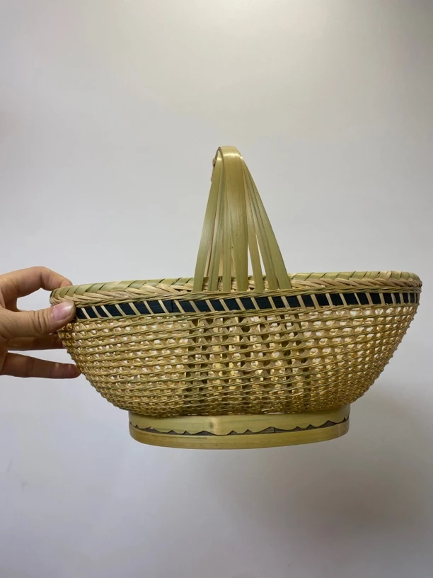 竹编菜篮子大号江南筐