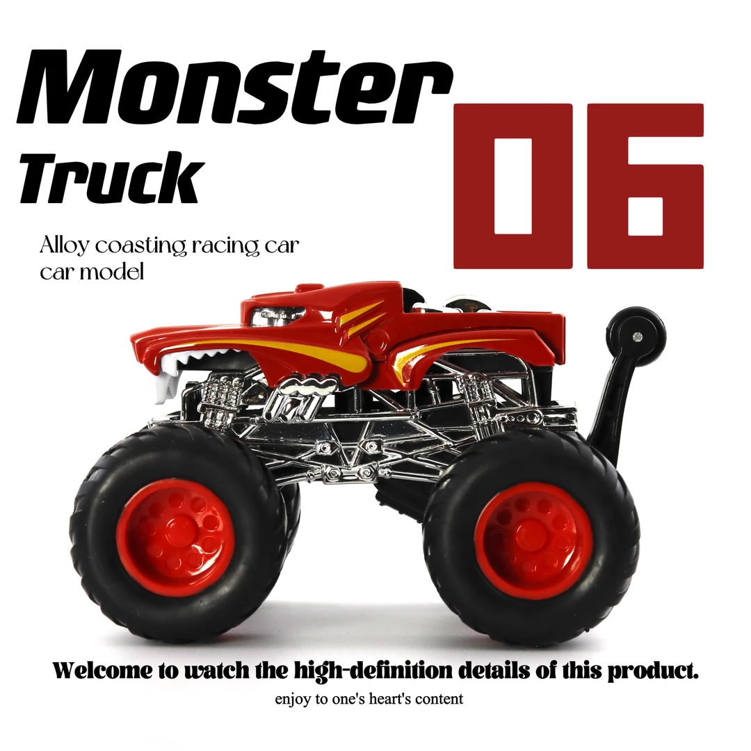 【美国出口】D狮子恐龙鲨鱼越野怪物大脚车模型孩子玩具合金玩具车