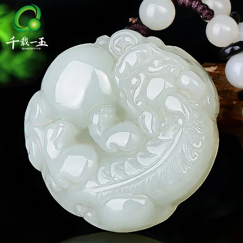 千载一玉   和田玉貔貅吊坠 男女款貔貅玉石 多样性发货 拍一发一