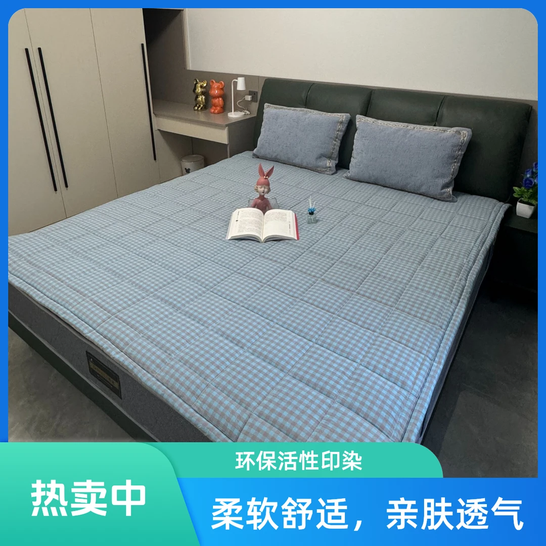 纯棉加厚夹棉绗缝床垫学生宿舍防滑床垫四季款榻榻米垫子沙发垫子