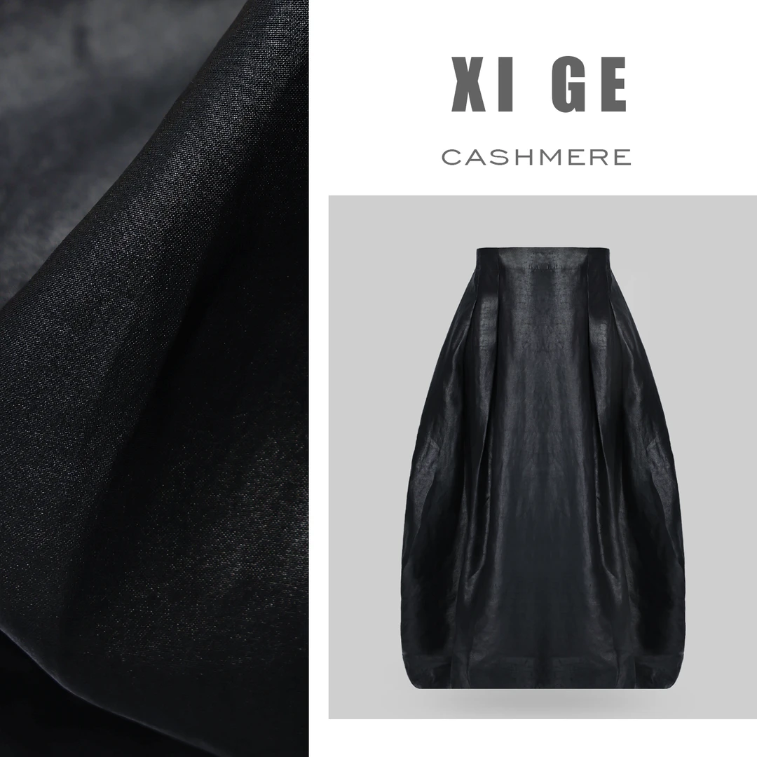 喜歌【遮云】女士香云纱休闲时尚夏季半身裙7462