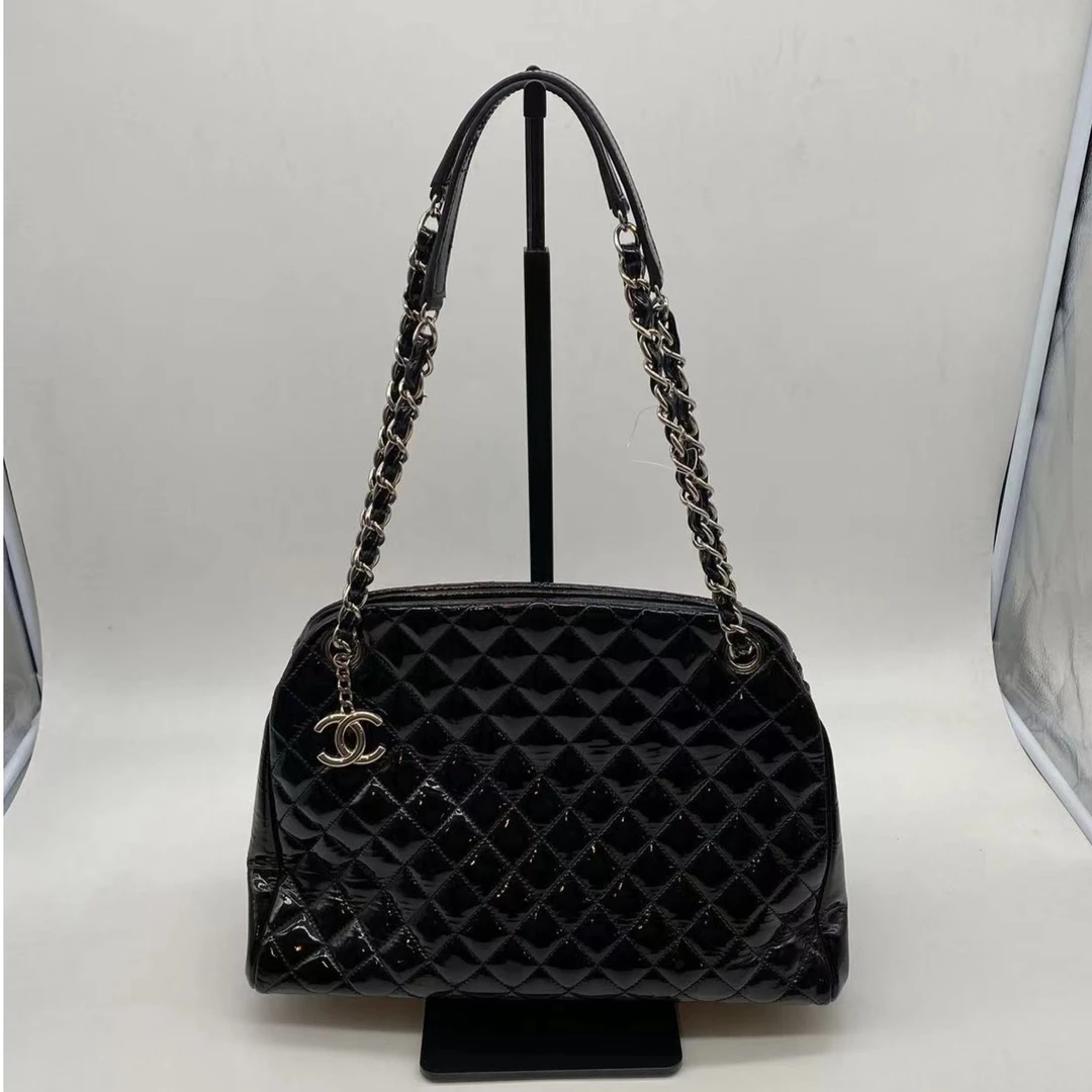 95新 Chanel/香奈儿 黑色漆皮单肩包