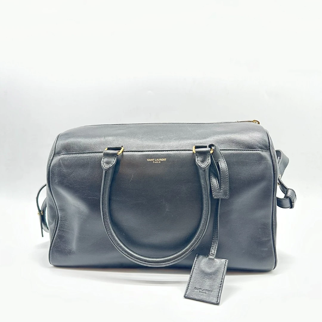 95新 YSL/圣罗兰 黑色手提斜挎包668 0073