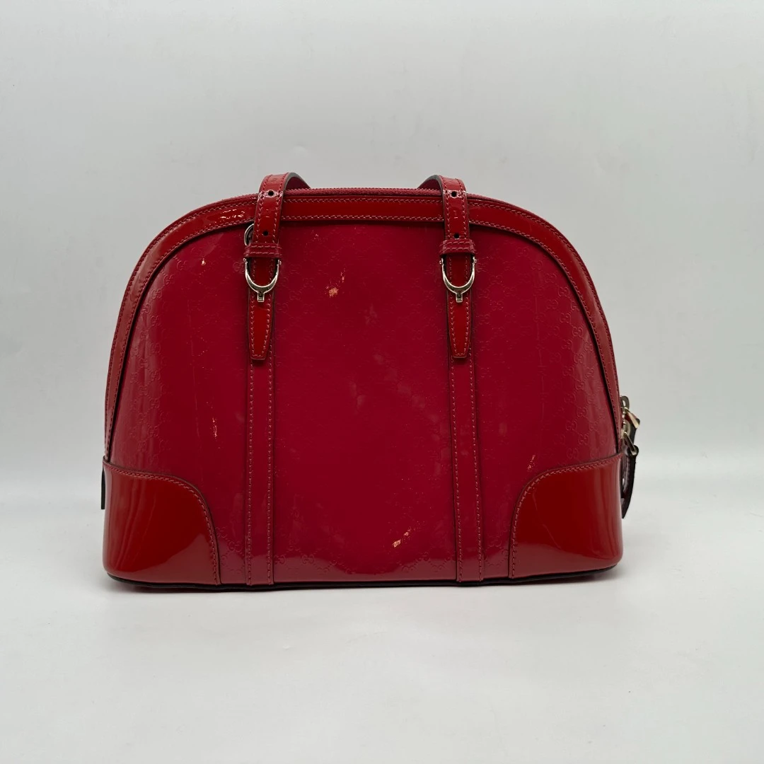 95新 GUCCI/古驰 漆皮贝壳包665 3860