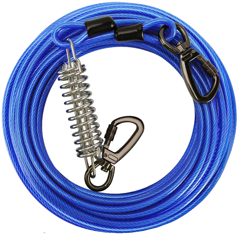 加长超长防爆冲宠物狗狗钢丝绳中型大型犬防咬耐用栓狗绳子双头绳