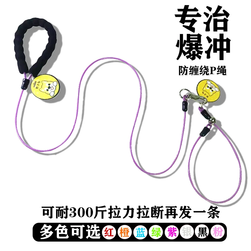 宠物狗链狗牵引绳狗狗项圈大狗链子p链小狗p绳小型犬遛狗绳防爆冲