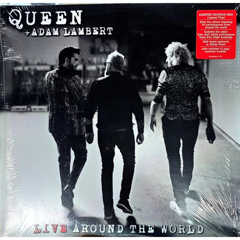 【原装进口】皇后乐队+亚当兰伯特《环游世界》美版限量版红胶2LP专辑