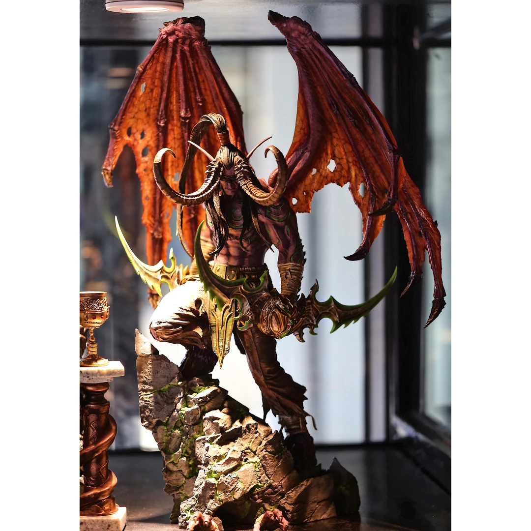 现货   伊利丹3.0手办1/4雕像模型 蛋哥 魔兽 追加灯组