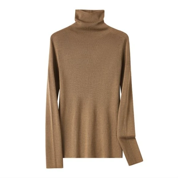 一线成衣桑蚕丝精仿羊毛堆堆领可机洗高端长袖针织衫白色网红