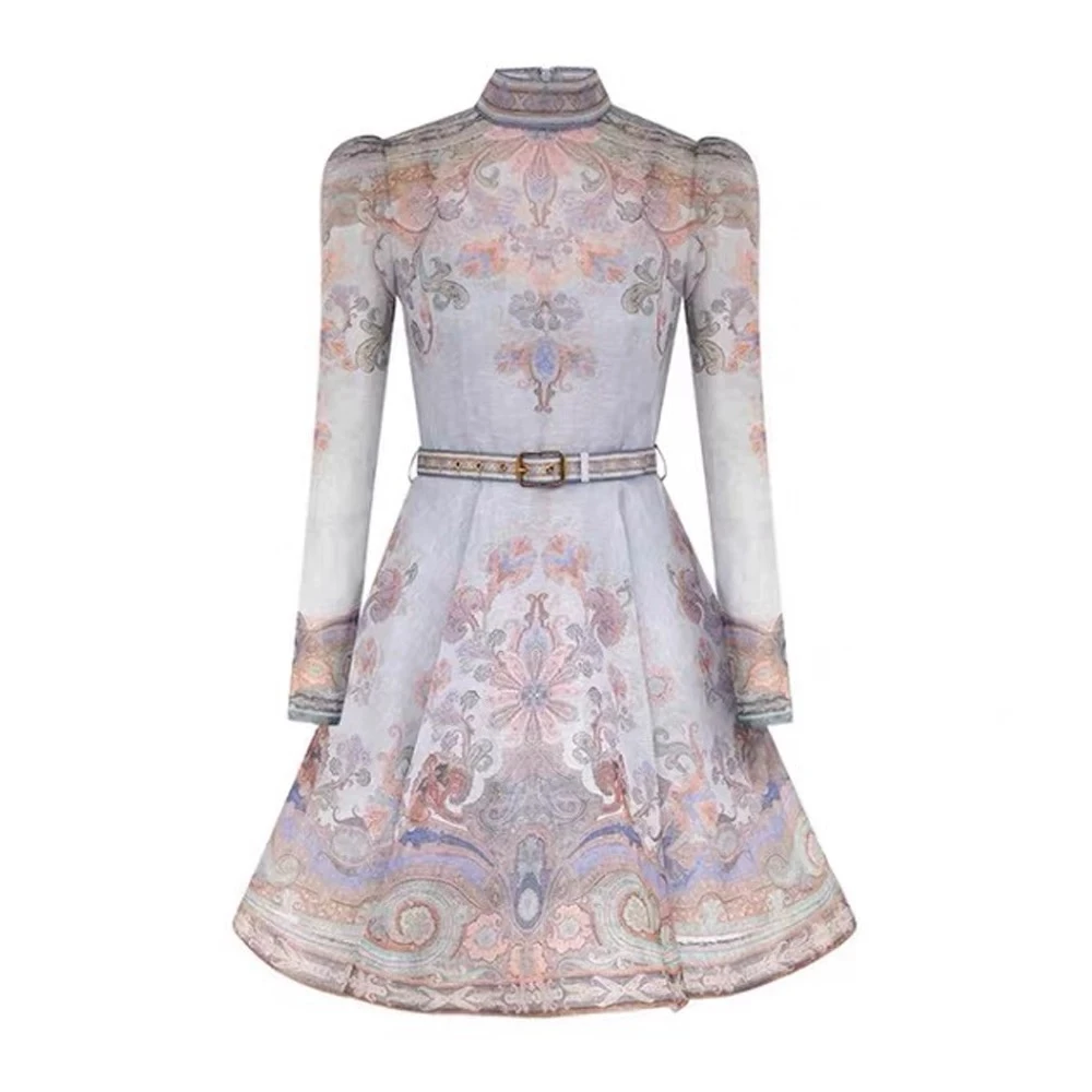 2024新款定位印花图案连衣裙