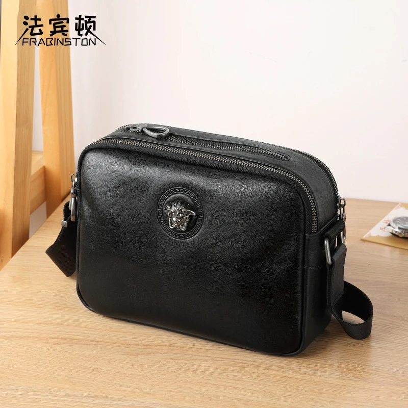 法宾顿真皮时尚复古单肩包轻奢潮流斜挎包休闲百搭简约商务男士包