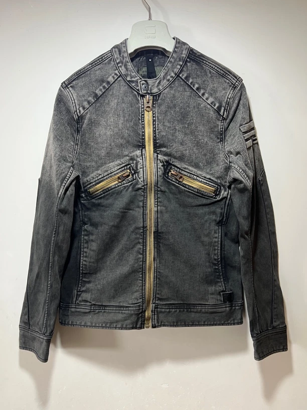 ［GS］弹力机车3D立体裁剪帅气时尚牛仔外套