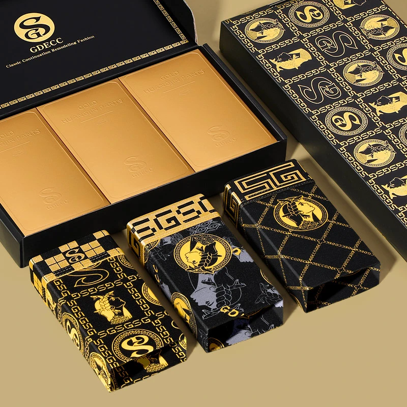 新款男士内裤棉质轻奢印花抗菌平角裤薄款透气四角短裤头礼盒装