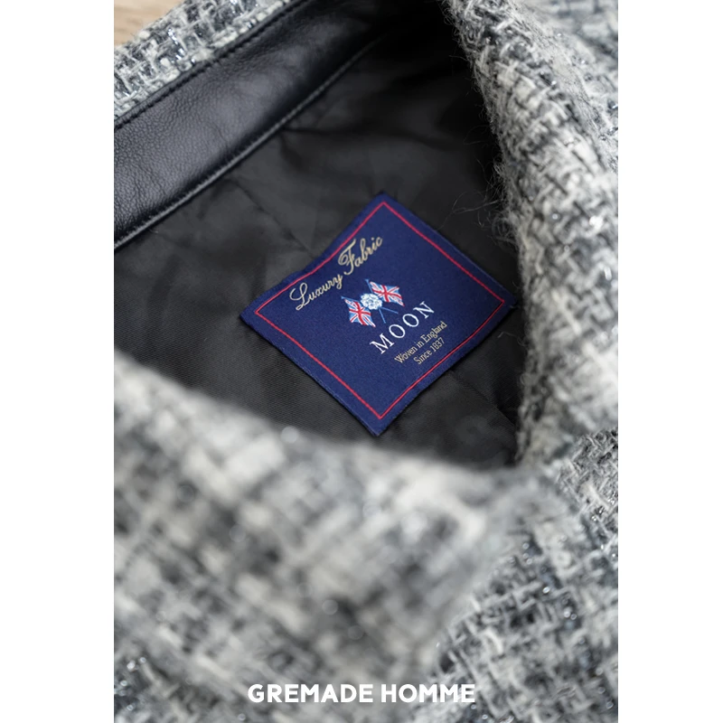 GREMADE 英国“MOON” 粗花呢马海毛羊毛小香风衬衫式外套夹克