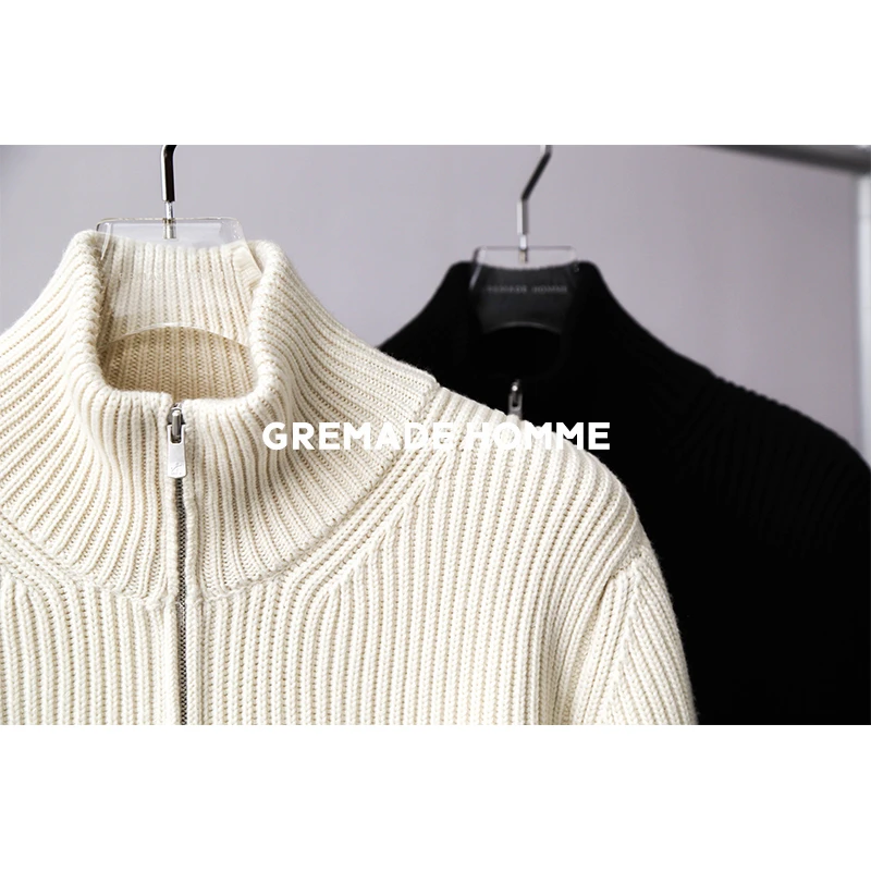 GREMADE 羊毛1.4KG加厚重磅粗针开衫毛衣外套 EX拉链