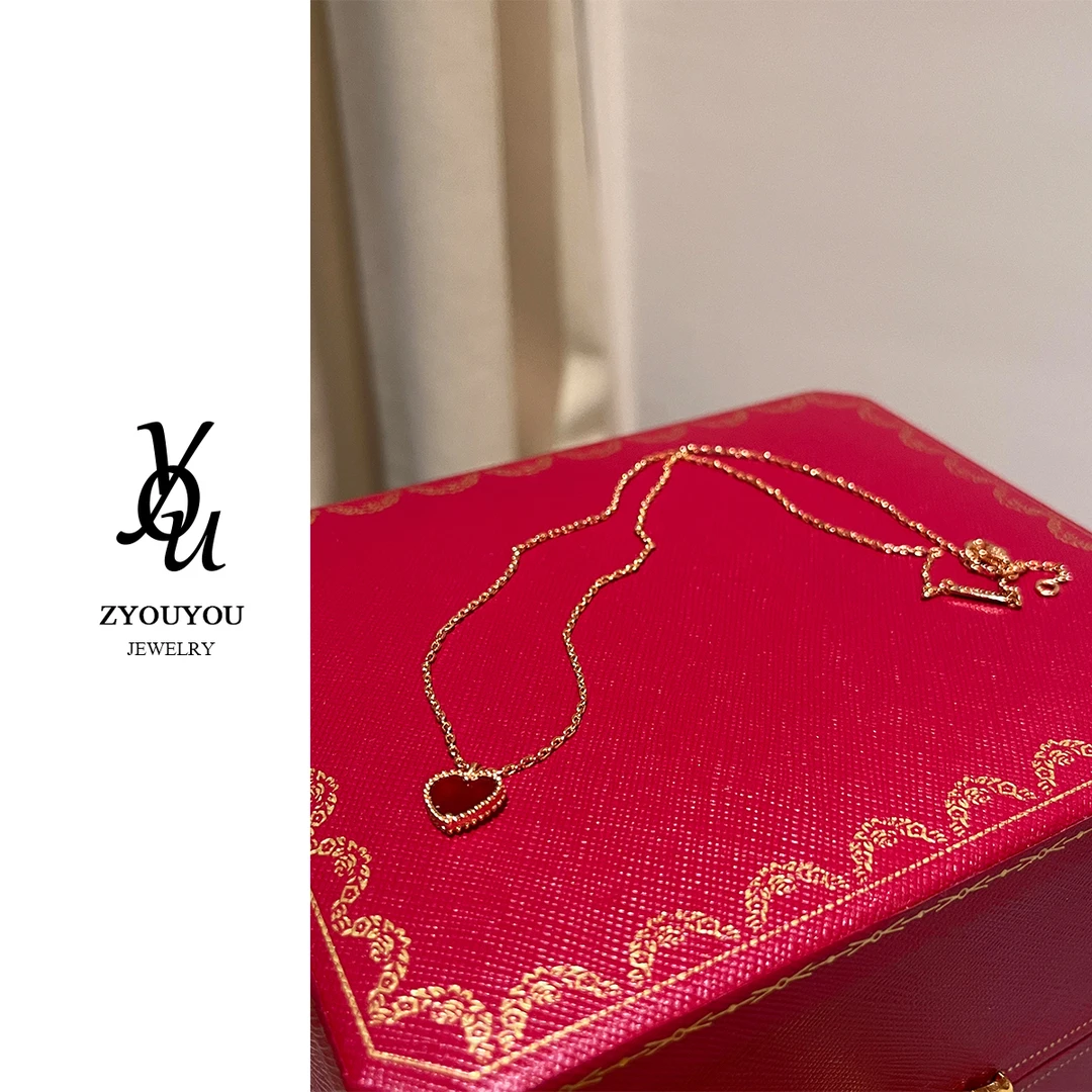 铜合金项链 【小红心】本命年心形锁骨链女款简约设计感高级FS31320