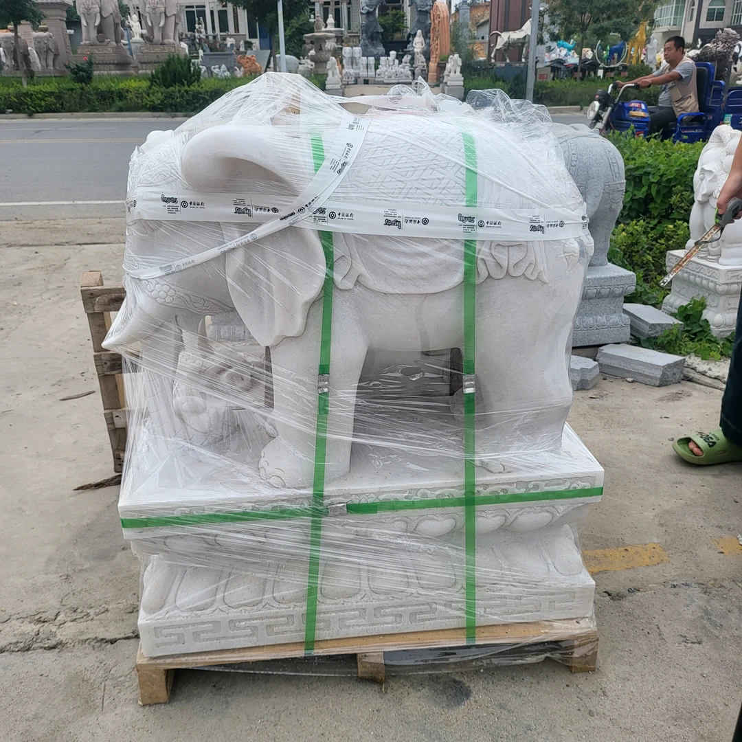 一米高90长37宽汉白玉（A料/B料）石雕象包邮！！