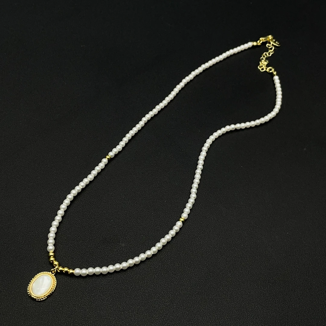 铜合金项链 1423项链气质时尚简约项链坠链 金色   H228