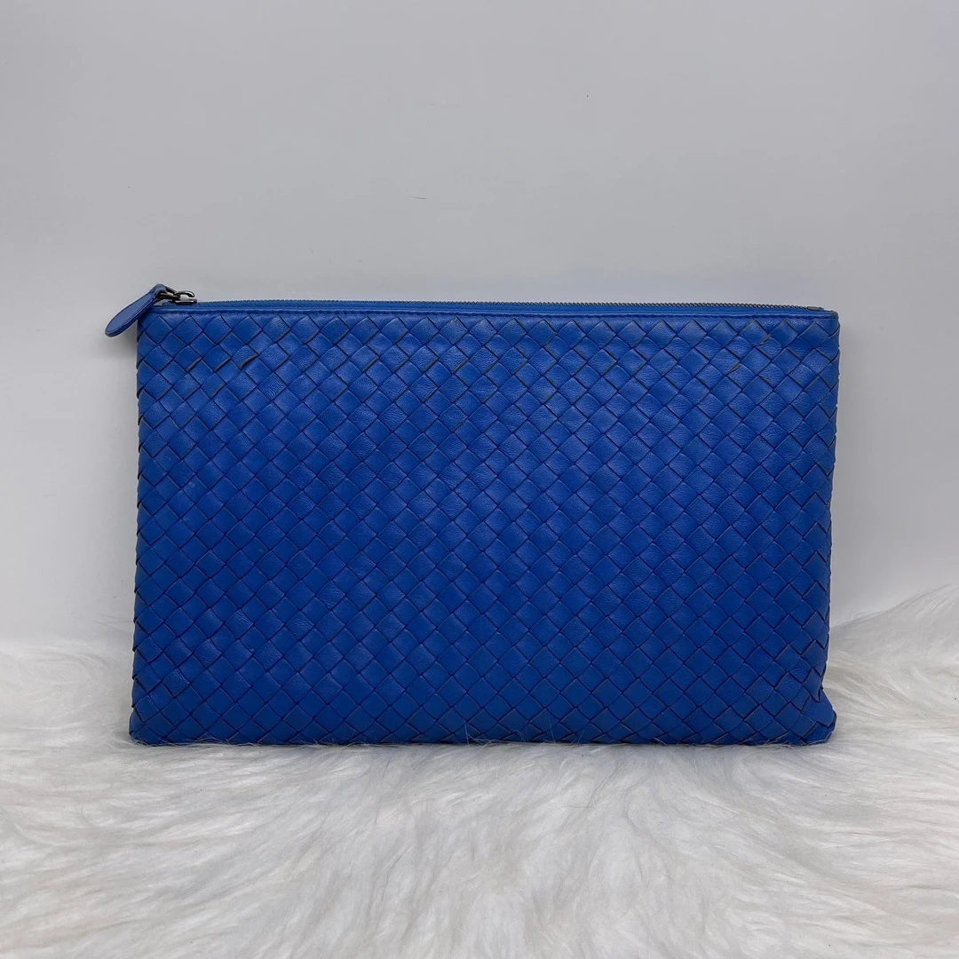 95新 BOTTEGA VENETA/葆蝶家 铭音奢品97新/BV编制款手拿包/10962