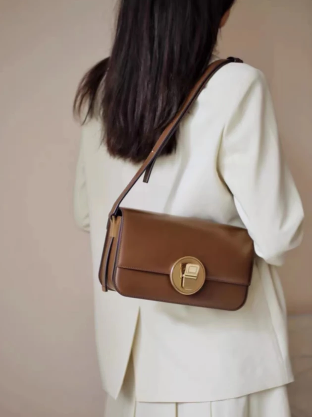 董洁同款大 hobo松弛慵懒复古时尚高级 百搭斜挎单肩腋下饺子包