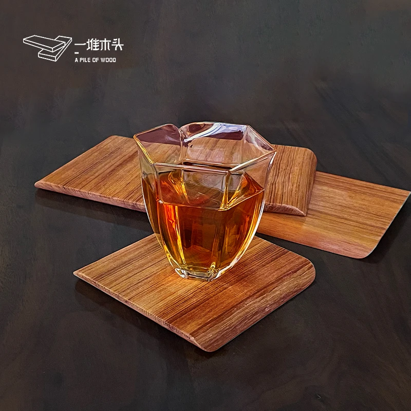 缅甸柚木杯垫/碗垫/色板小样耐热方形日式创意家用加厚