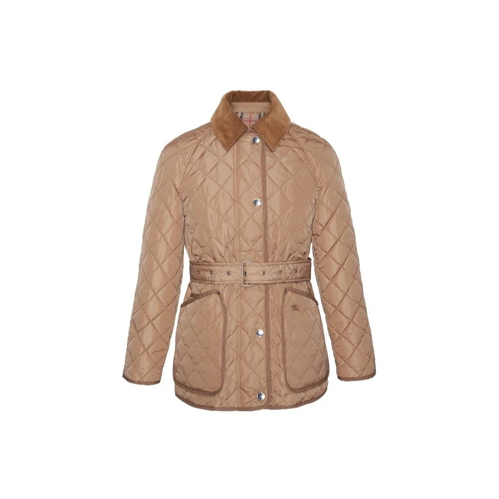 BURBERRY/博柏利(香港发)时尚女士冬季收腰棉服中长款外套 bj