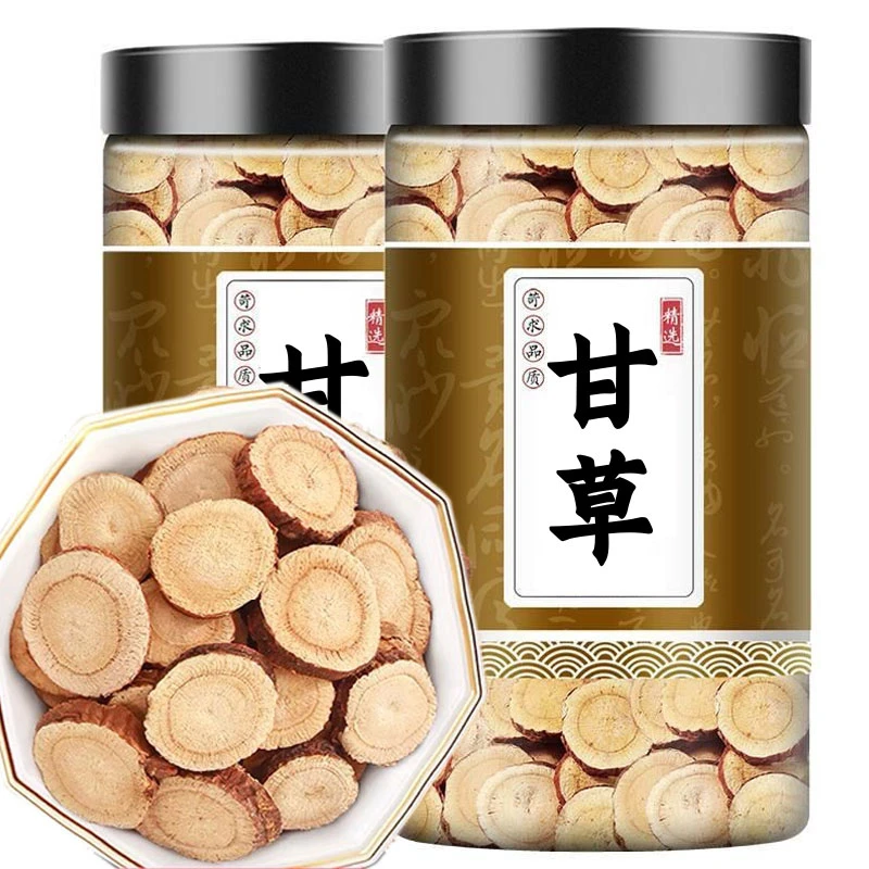 大降价！】新货甘草250g精选大片红皮甘草食用干草片甘草茶罐装