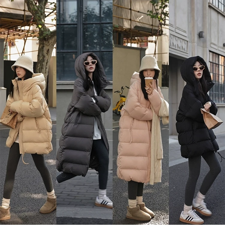 【保暖性价比】超轻超保暖韩版连帽加厚保暖休闲宽松百搭长款鹅绒服
