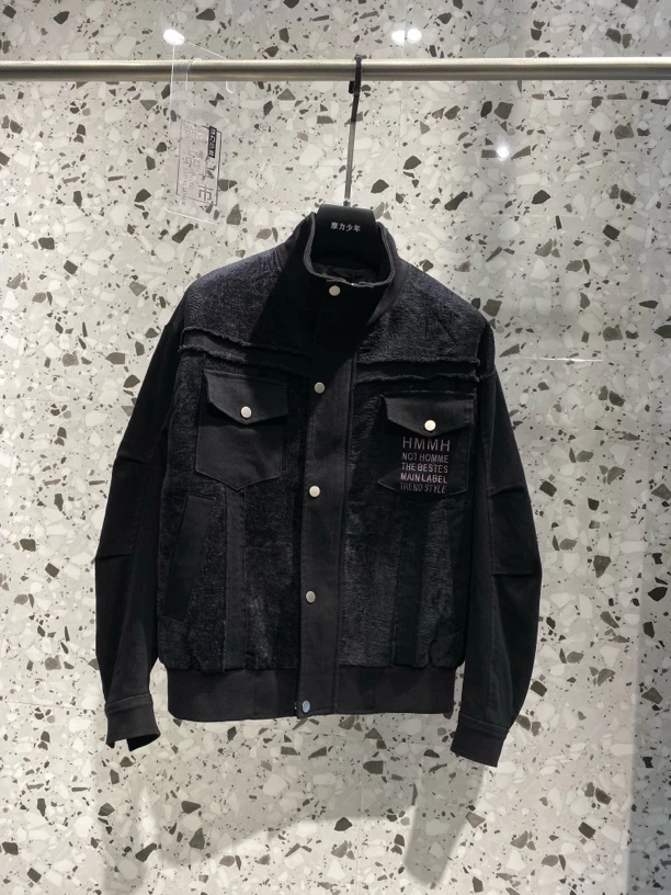 【2024秋冬】原创设计潮牌时尚潮流设计休闲短款夹克棉服外套男款