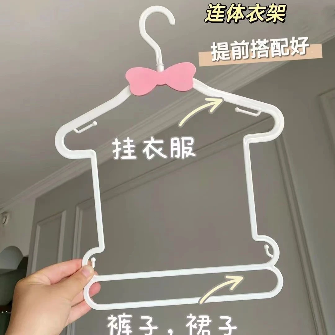 儿童衣架蝴蝶婴儿衣挂小孩彩色塑料连体宝宝衣架