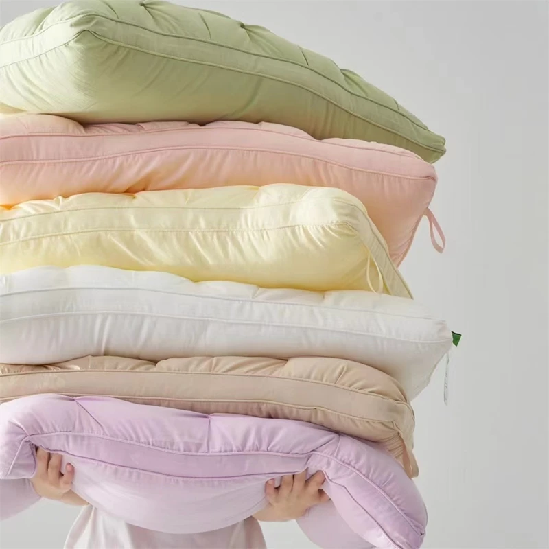 豆能量生物基枕头高弹性压不扁单人宿舍家用棉枕一个（颜色随机）