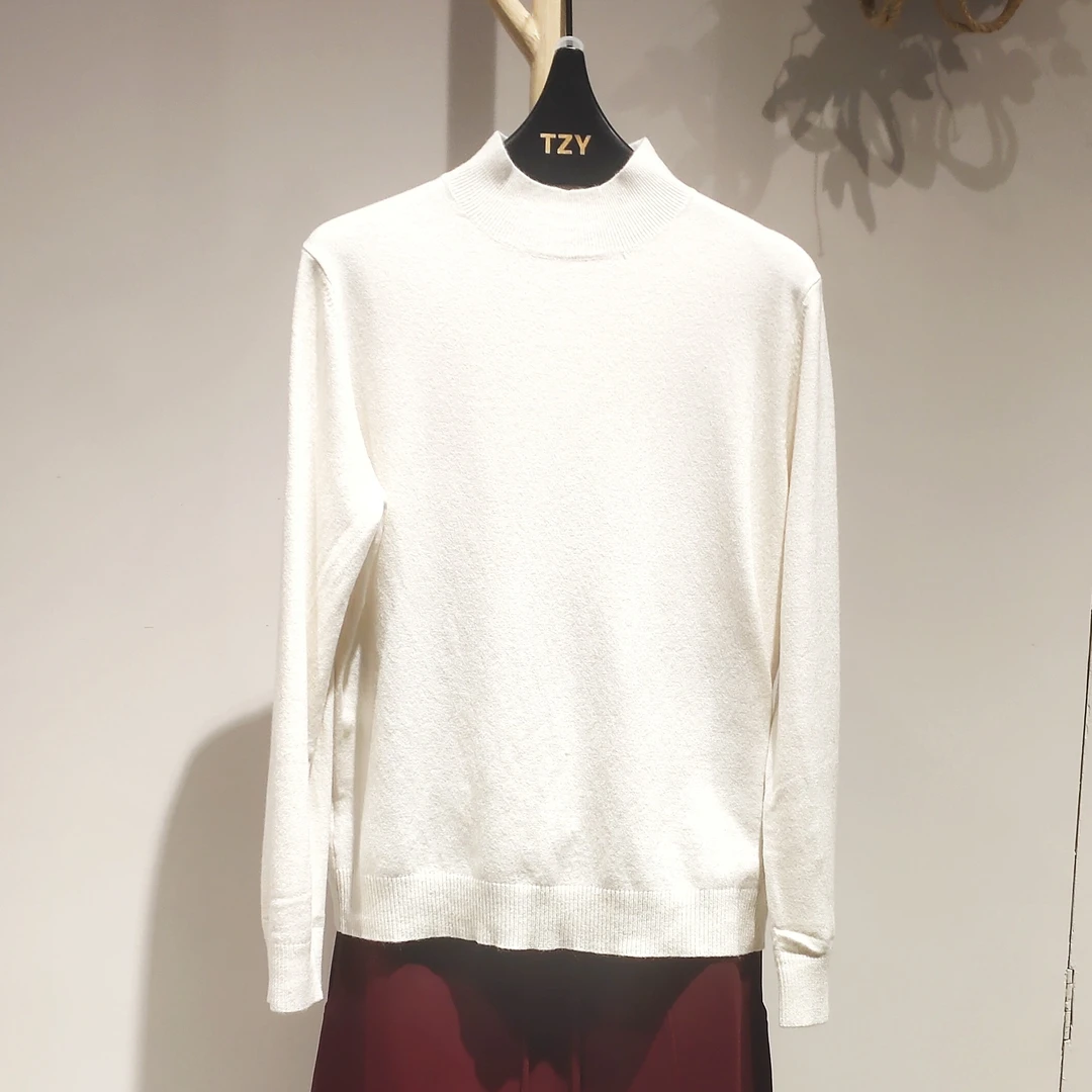 嘉莉丹:4677时尚百搭中领柔软亲肤羊毛羊绒衫