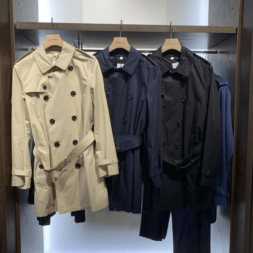 全新未使用 BURBERRY/博柏利 博柏利专柜款男士布林顿纯棉短风衣