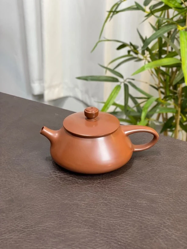 水磨石瓢小品潮州手拉壶朱泥薄胎生纯手工小容量潮州手拉壶泡茶壶