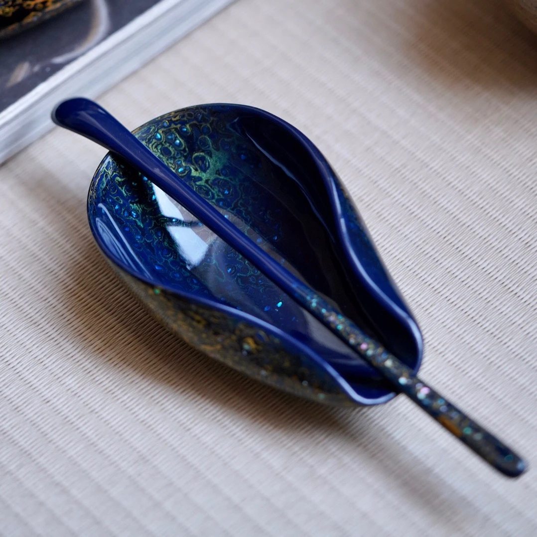 奢侈品紫光檀高端紫光檀红木轻奢茶则东非黑黄檀茶室精品