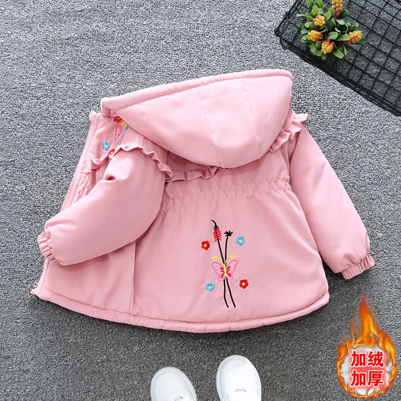 冬装女童外套2024新款中大儿童加绒加厚棉服童装女孩棉衣派克服潮