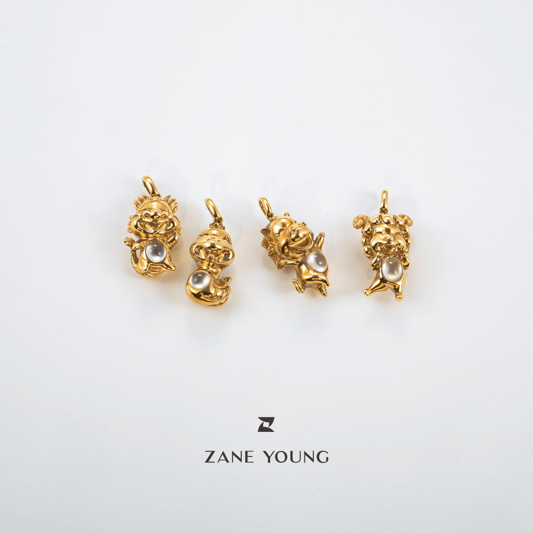 贞元珠宝18k金十二生肖吊坠（可配在宝宝礼物上）