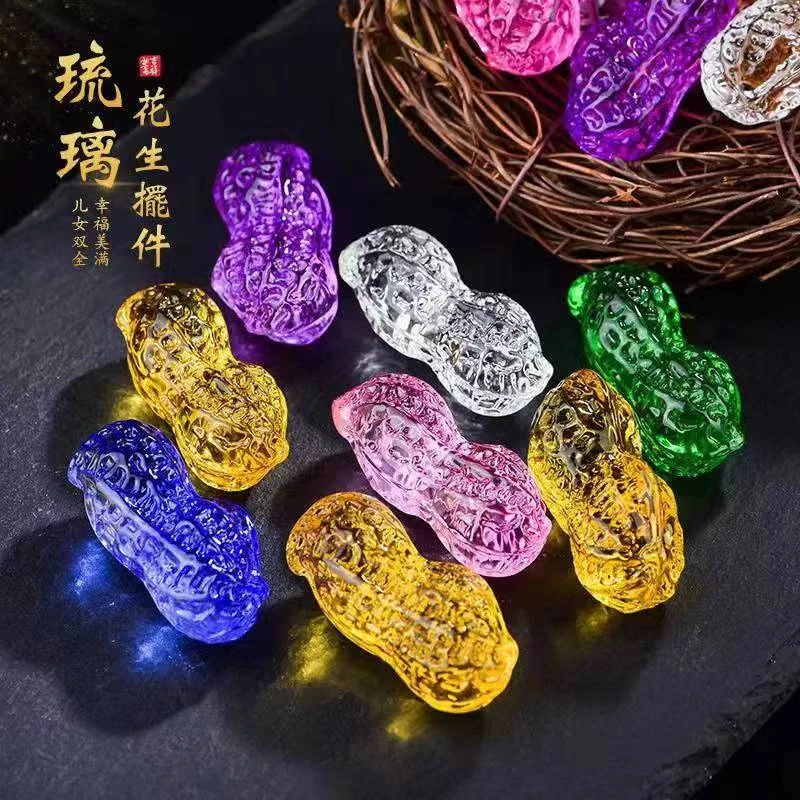 【好事发生】七彩琉璃花生长生果纳福居家办公装饰摆件开业乔迁筷架