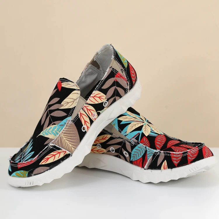 杜德休闲布鞋潮流时尚舒适透气一脚蹬男鞋轻便耐磨男士帆布鞋软底