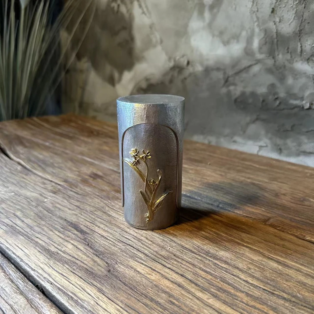 手工足锡便携一罐两用茶叶罐醒茶罐