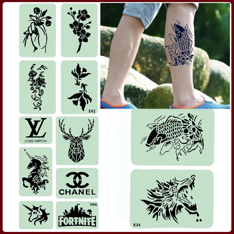 镂空模板纹身贴套餐8