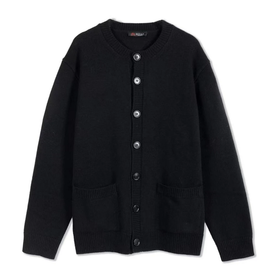 F3401新款圆领开衫简约百搭纯色柔软休闲时尚针织衫