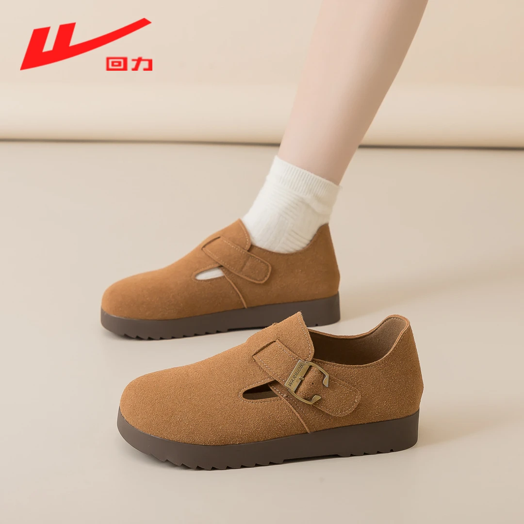 回力女鞋夏季新款圆头勃肯鞋女鞋2025百搭时尚懒人一脚蹬鞋子2070