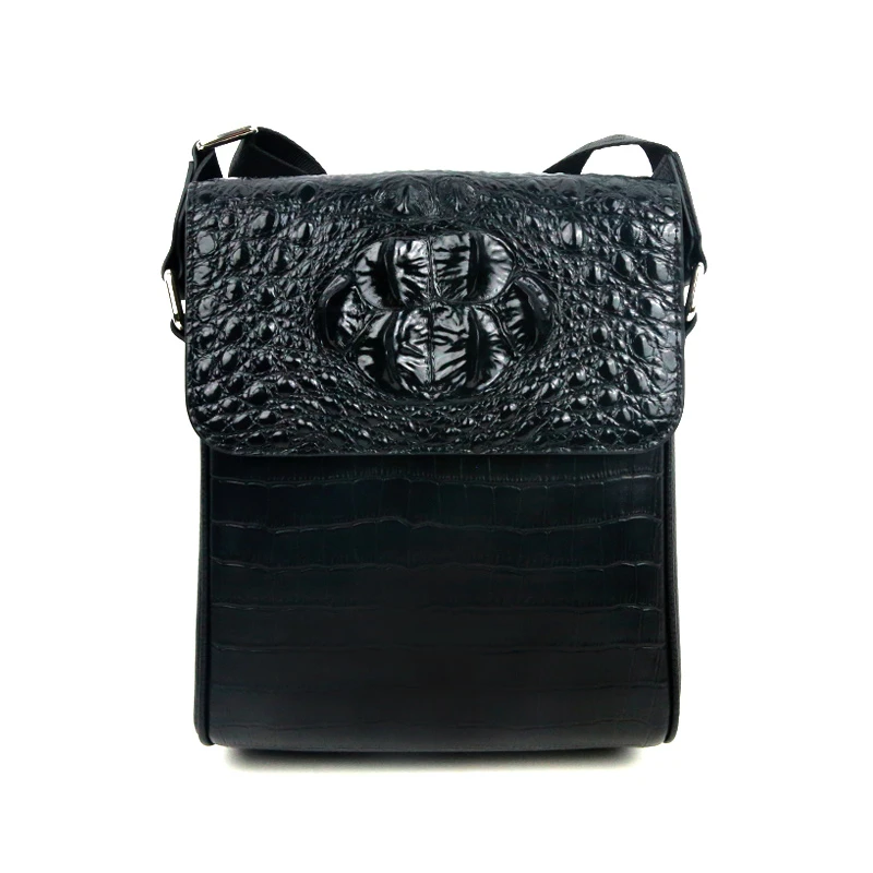 鳄鱼与牙签鸟鳄鱼半鳄头骨男士日字包多功能单肩包斜挎包 RZG-002