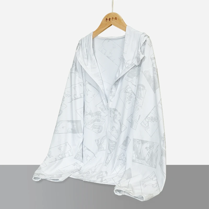 儿童学生冰丝迷彩防晒衣女款2024新款防紫外线透气连帽防晒外套