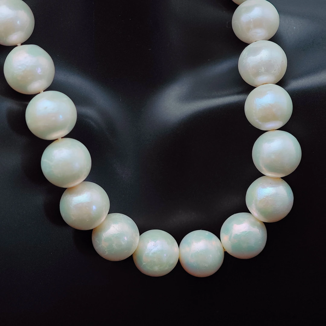 传禧2024时尚百搭珍珠项链经典白色仙女气质简约珍珠项链手工镶嵌