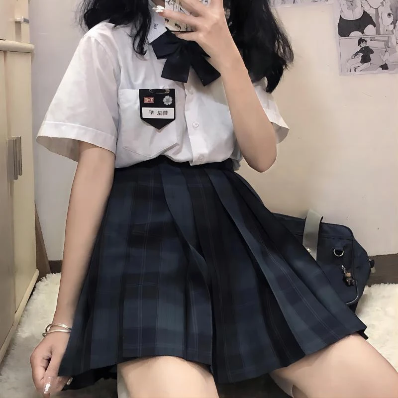 【川上赴野】全涤JK格裙校供原创设计jk制服学院风百褶裙日系短裙